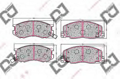 DJ PARTS bp1584 -  Комплект тормозных колодок, дисковый тормоз